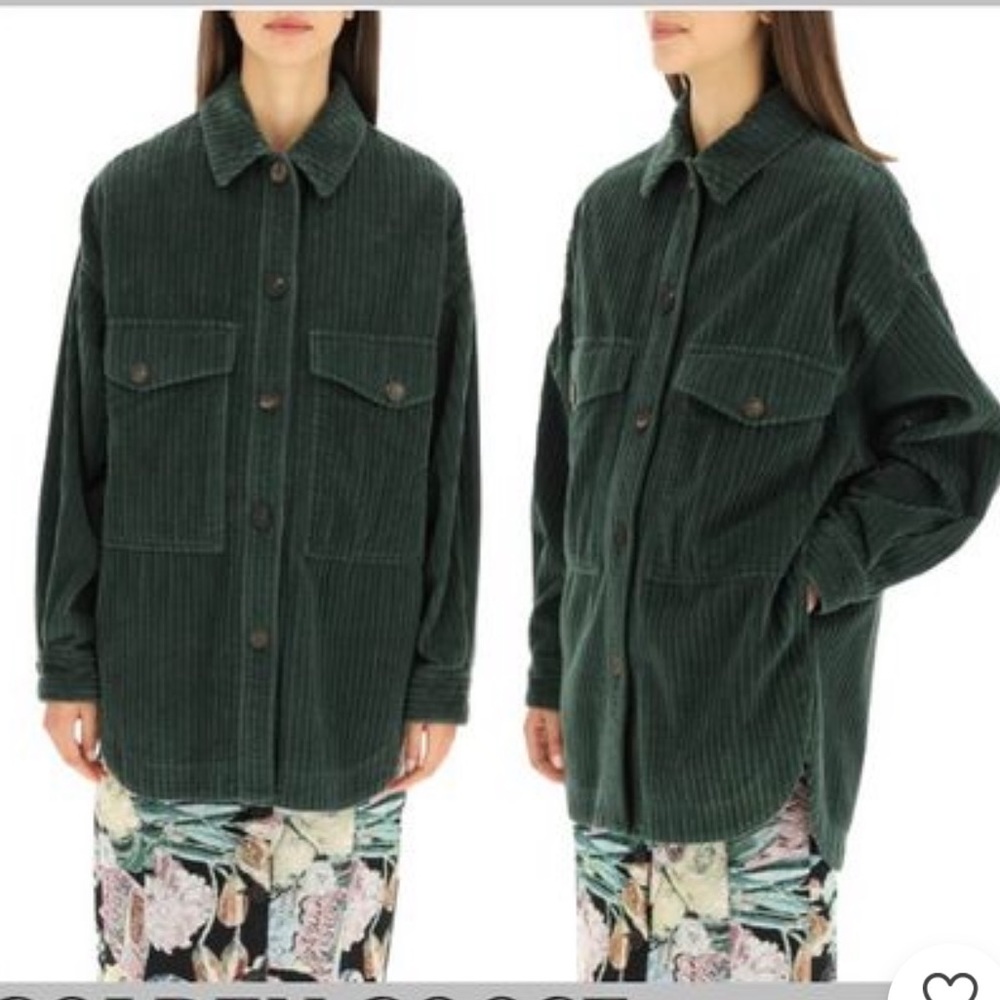 Ggdb green velvet cord Shacket - Picture 15 of 15